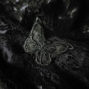Заколка кружевная «Черная бабочка»